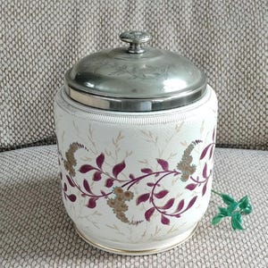 Antique Ceramic Biscuit Barrel, made in England by Taylor, Tunnicliffe & Co