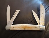 4 Blade Folding Knife, Tobacco Congress Frost Cutlery, vintage pocket knife