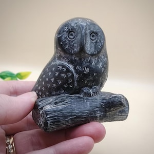 手作りのエッチングフクロウの置物：ウルフエンタープライズ（カナダ）、鳥好きへの贈り物