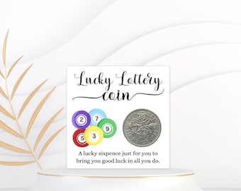 Lottery Player Gift Ideas - Lucky Sixpence Coin - Novelty Gift For Him Her - Stocking Filler - Secret Santa Present For Work Colleague