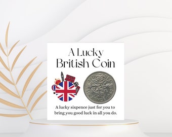 British Gift - Lucky Sixpence Coin - British Coin - Birthday Gift For Him Her - Christmas Gift For Friend - Stocking Filler - Secret Santa