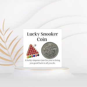 Snooker Gift For Men Women - Lucky Sixpence Coin - Snooker Player Christmas Birthday Present - Snooker Team - Secret Santa - Stocking Filler