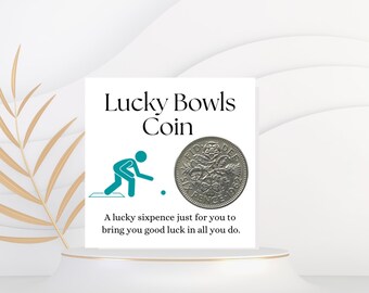 Bowls Gifts For Men Women - Lucky Sixpence Coin - Bowls Player Christmas Birthday Present - Christmas Gift Grandad Grandma - Stocking Filler