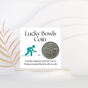 Bowls Gifts For Men Women Lucky Sixpence Coin Bowls Player Christmas Birthday Present Christmas Gift Grandad Grandma Stocking Filler image 1