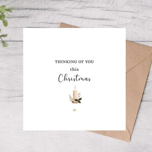 Thinking Of You This Christmas Card - Christmas Card For Friend - Sympathy Card - Sorry For Your Loss - Condolence Card - Bereavement Card