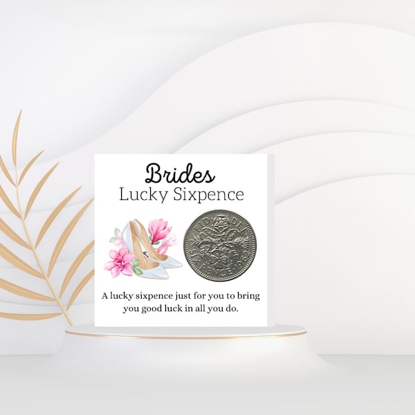 Sixpence For Bride - Lucky Sixpence Coin - Bride To Be Gift- Wedding Gift Bride - Wedding Day Her - Good Luck Bride - Wife To Be