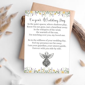 Presente de anjo do céu no dia do seu casamento - Lembrança em memória do anjo - Presentes de lembrança para um ente querido perdido - Abraço do céu