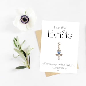 Quelque chose de bleu pour la mariée - cadeau ange cadeau de mariage pour elle - future mariée - breloque bouquet de mariage - souvenir ange