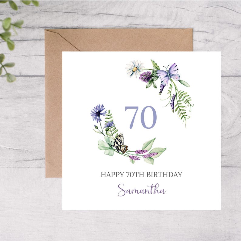 70th Birthday Card Mum Grandma Sister Auntie Wife Friend, Personalised ...