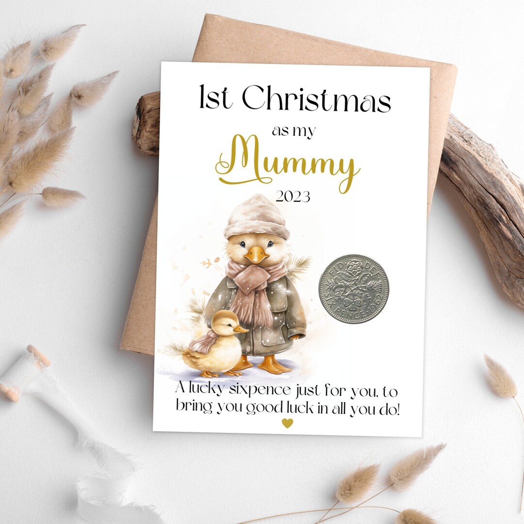 First Christmas Gift for New Mum Lucky Sixpence Coin First Etsy UK