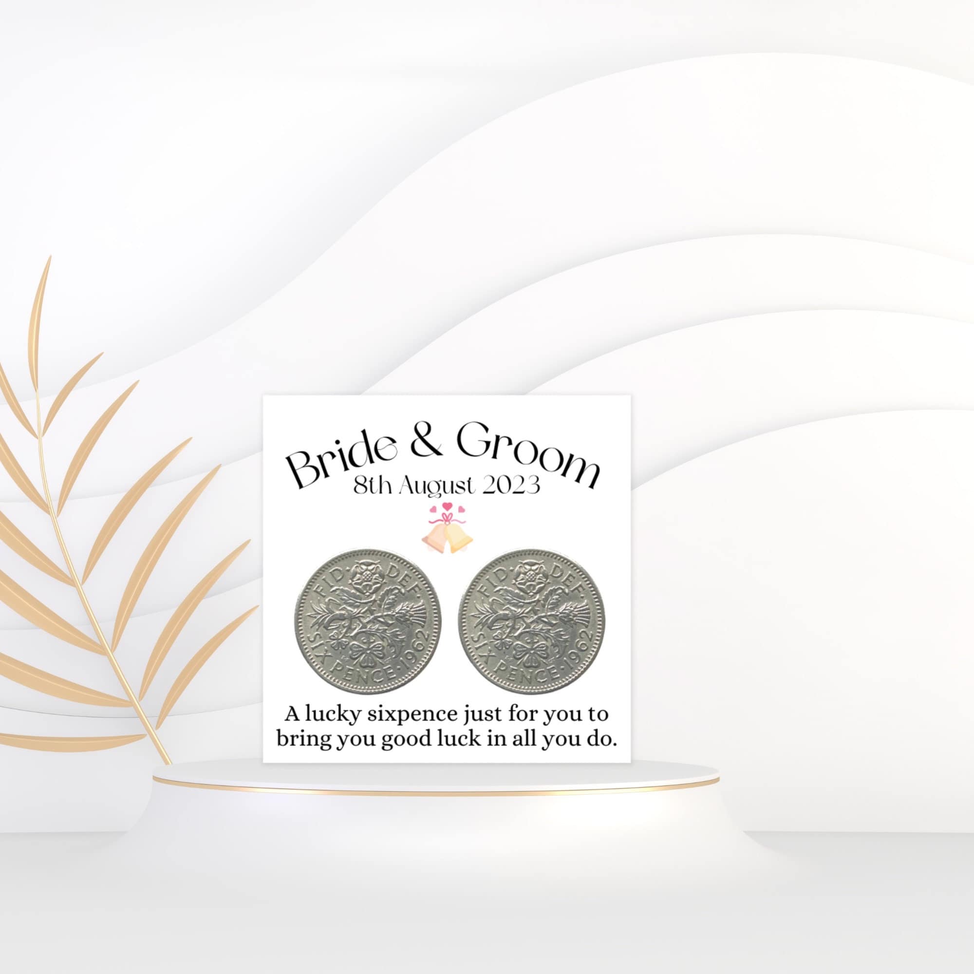 Bride and Groom Gift - Lucky Sixpence Coin - Gift for Bride and Groom -  Wedding Keepsake - Wedding Gift for Couple - Wedding Day Him Her - Etsy