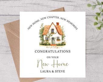 Biglietto di auguri personalizzato per la nuova casa, congratulazioni per la tua nuova casa, felice giorno del trasloco, biglietto di auguri personalizzato per la nuova casa per familiari, amici e coppie
