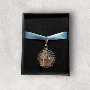 Bride Bouquet Charm - Sixpence For Bride On Wedding Day - Something Blue For Bride - Bridal Shower Gift For Bride To Be