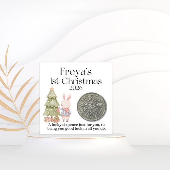 Personalised Baby's First Christmas Sixpence Lucky Keepsake Gift