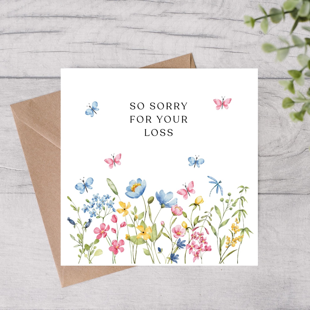 Sorry for Your Loss Card - Thinking of You Friend Sister Mum Grandma ...