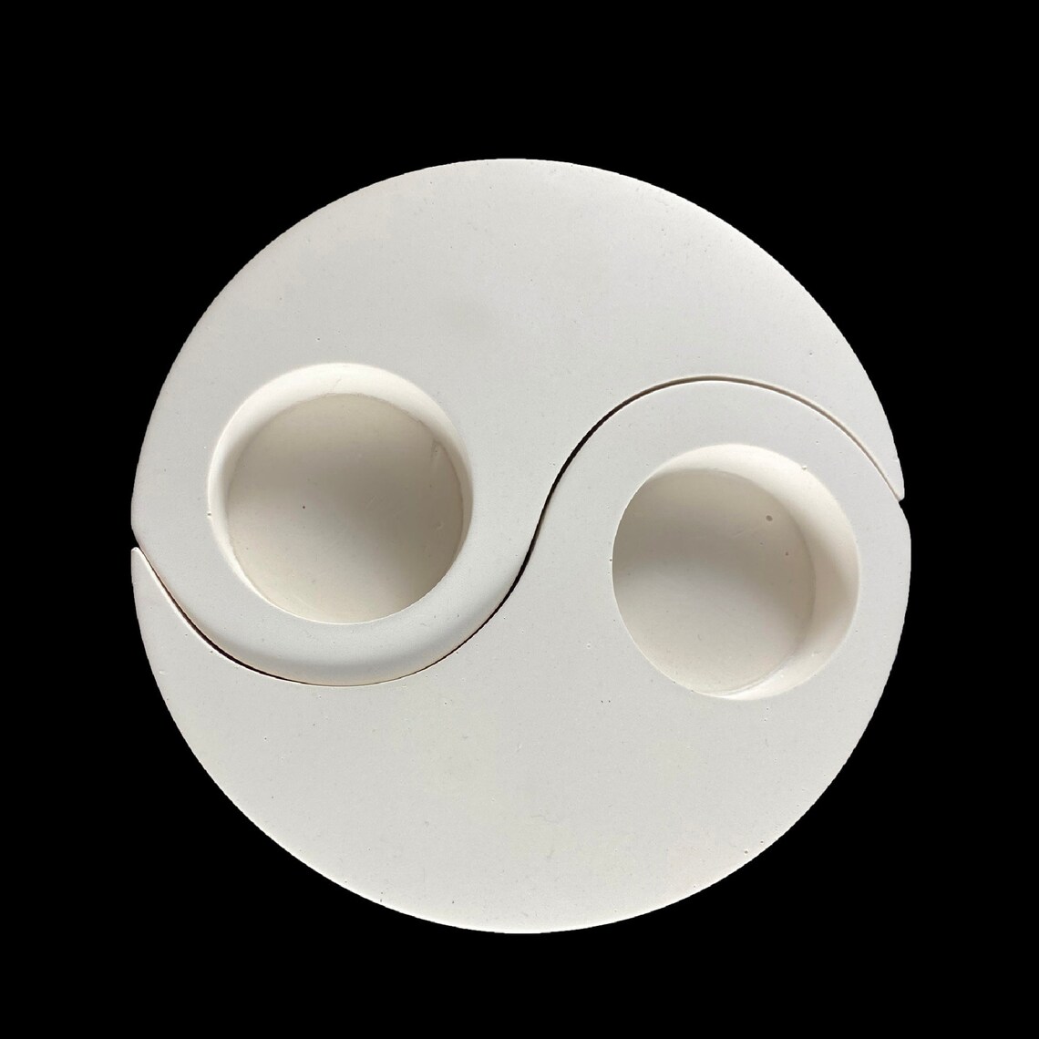 Two Piece Yin Yang Tea Light Holder Etsy