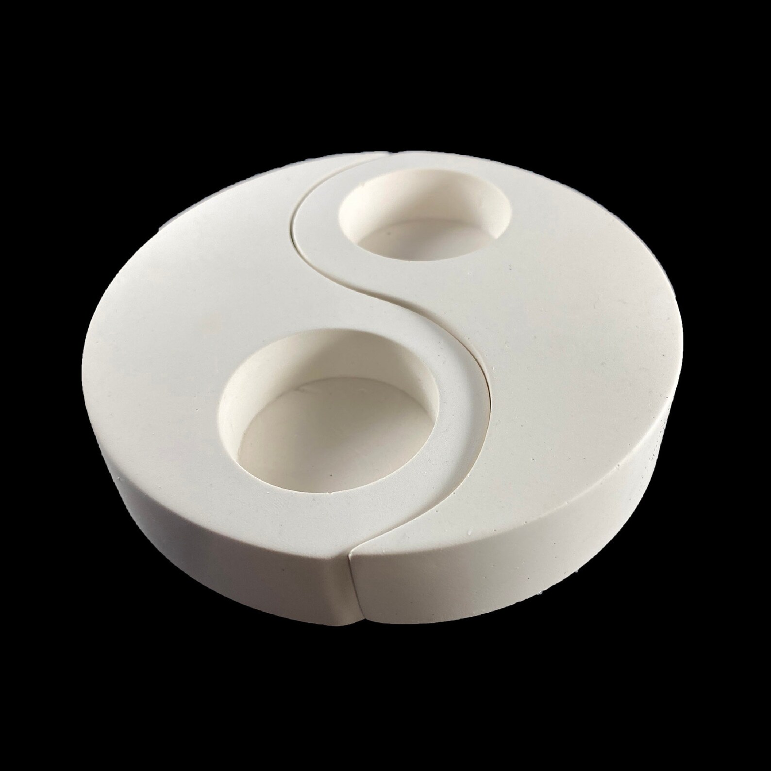 Two Piece Yin Yang Tea Light Holder Etsy