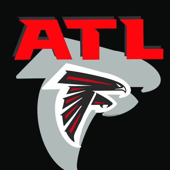 ATLANTA FALCONS NFL Football Logo Digital Design Etsy