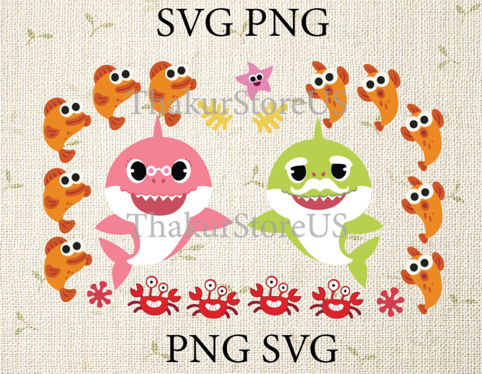 Download Baby Shark SVGlayered Shark Family svg birthday family svg | Etsy