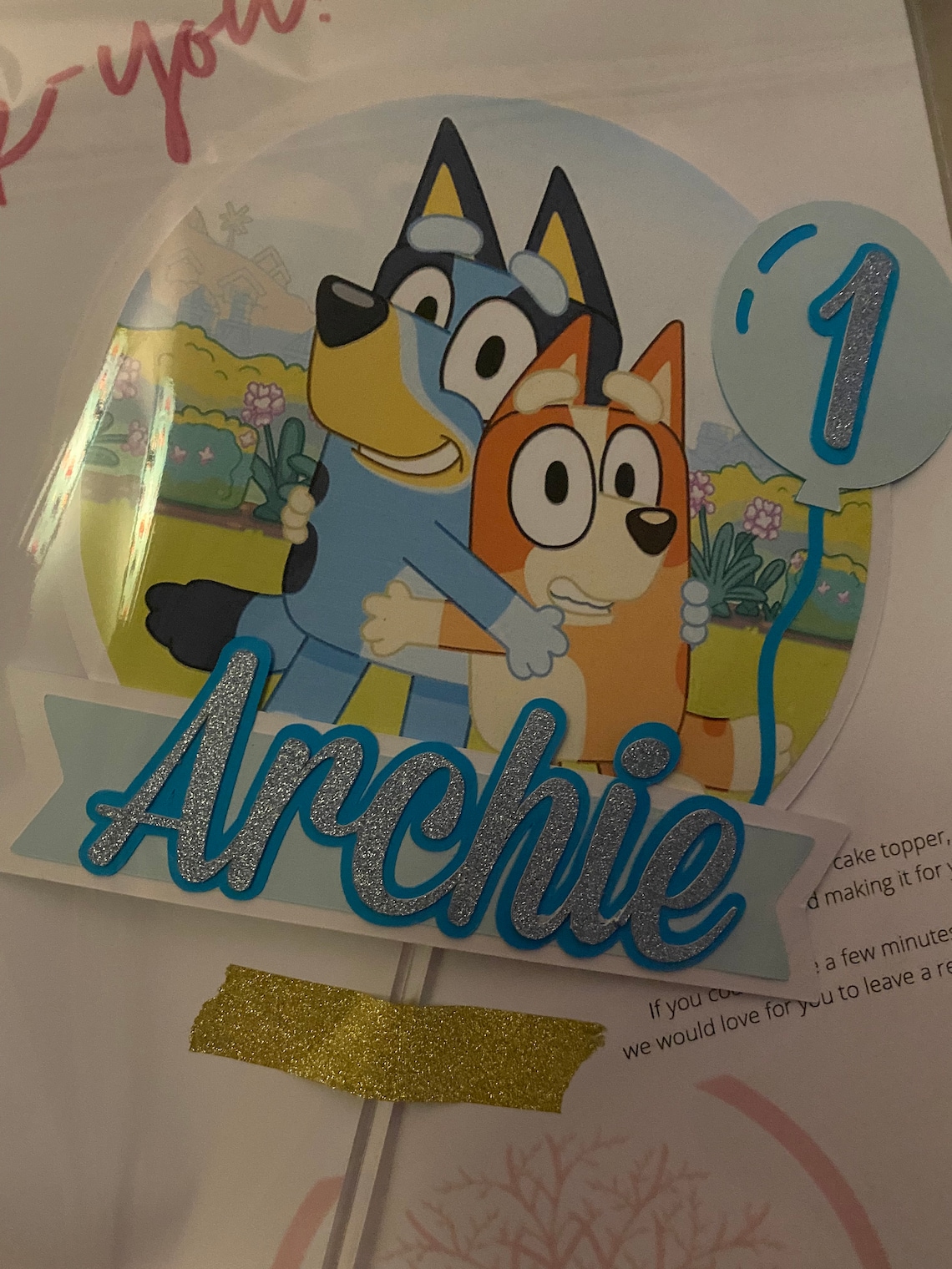 Bluey Personalised Cake Topper Etsy