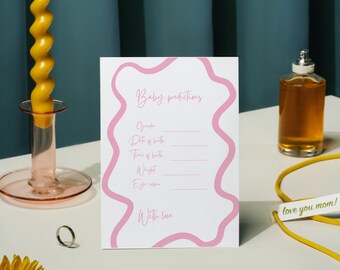 Gra na Baby Shower, Baby Shower, Baby Showers, Przepowiednie na Baby Shower, Gry na imprezę dla dzieci do druku, Do pobrania, Natychmiastowe pobieranie cyfrowe