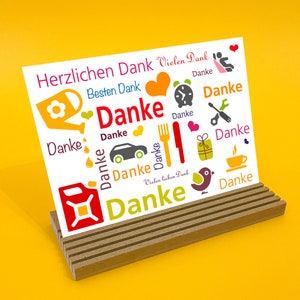 Danke! · 5er Set · Grußkarten · Postkarten · auch mit Umschlägen
