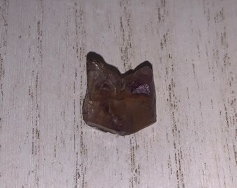 ¡Piedra Super 7 Melody única con forma natural de gato o zorro! ¡Recargada de Reiki!