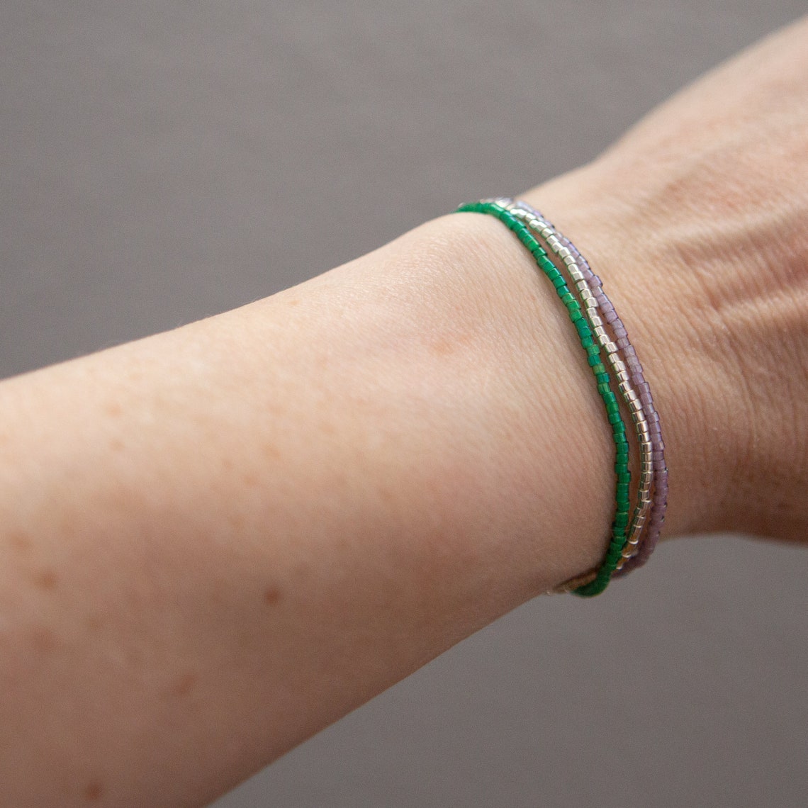 Beaded Stretch Bangles Handbeaded Miyuki Delica Stretch Etsy UK