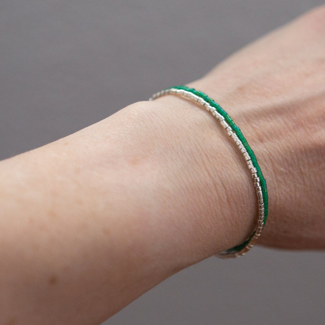 Beaded Stretch Bangles Handbeaded Miyuki Delica Stretch Etsy UK