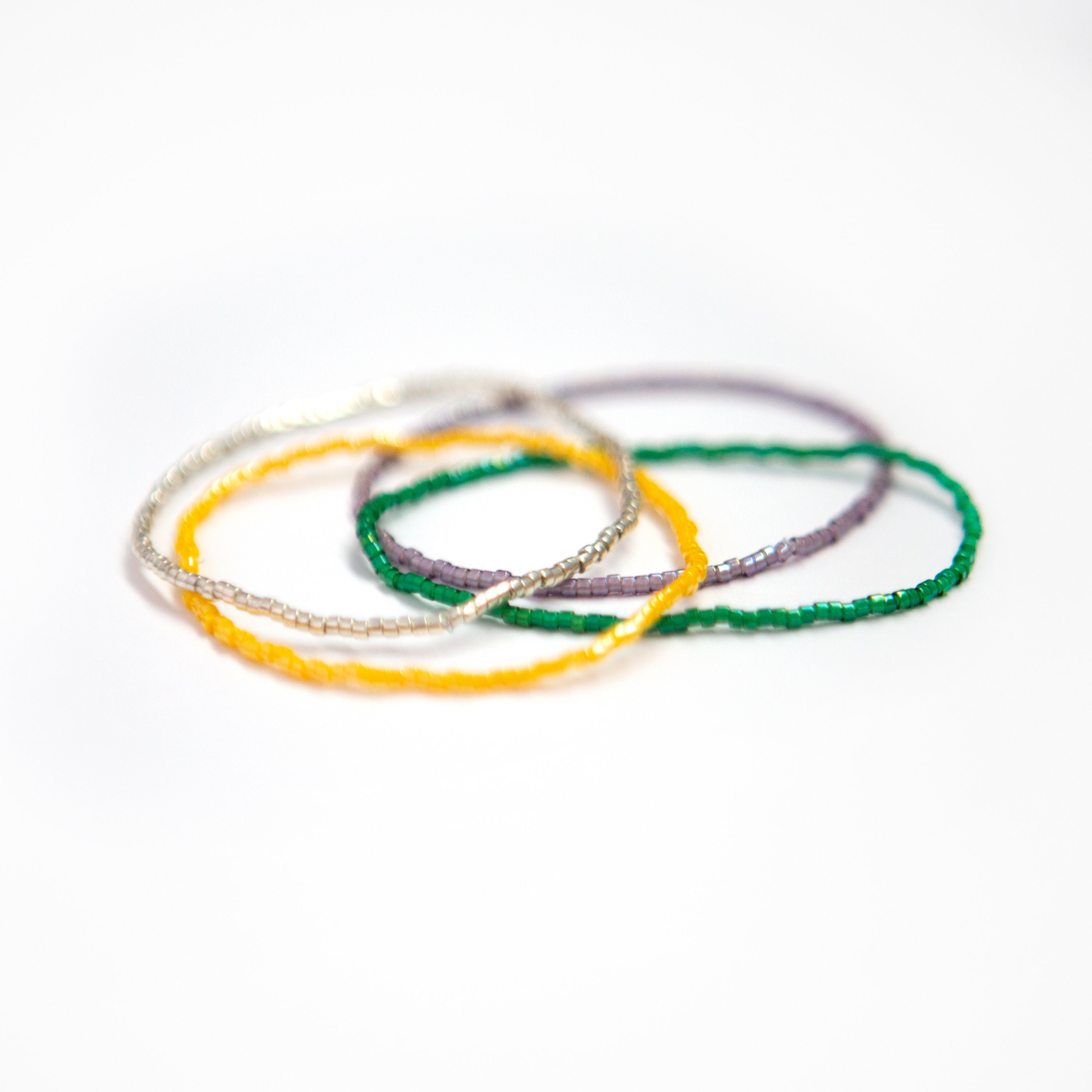 Beaded Stretch Bangles Handbeaded Miyuki Delica Stretch Etsy UK