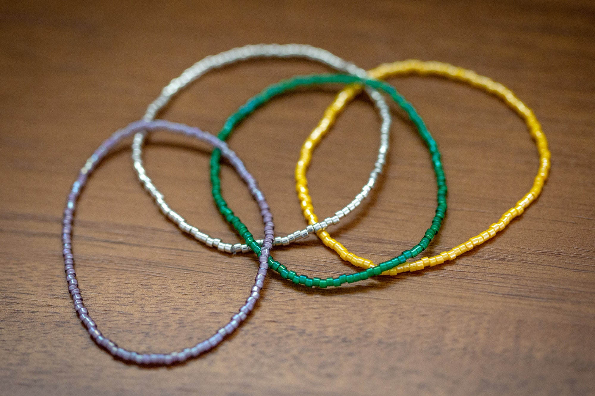 Beaded Stretch Bangles Handbeaded Miyuki Delica Stretch Etsy UK