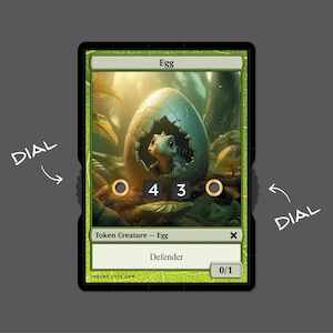 Ficha de huevo 0/1 con pantalla numérica – Magic the Gathering