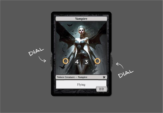 2/2 Vampire Flying Token With Number Display – Magic the Gathering