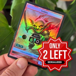Żeton Goblina z serii (X/10) z folią i wyświetlaczem liczb (0-999) – Magic the Gathering