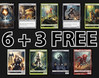 6 + 3 Free Tokens with Number Display