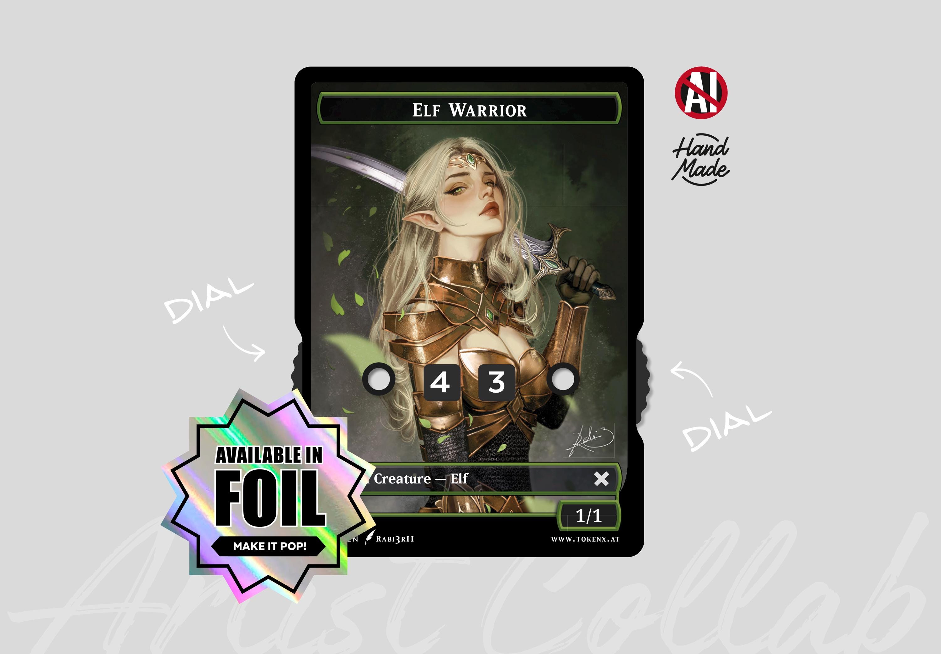 ART SERIES 1/1 Elf Warrior Token With Number Display, Art by Rabi3r11 ...