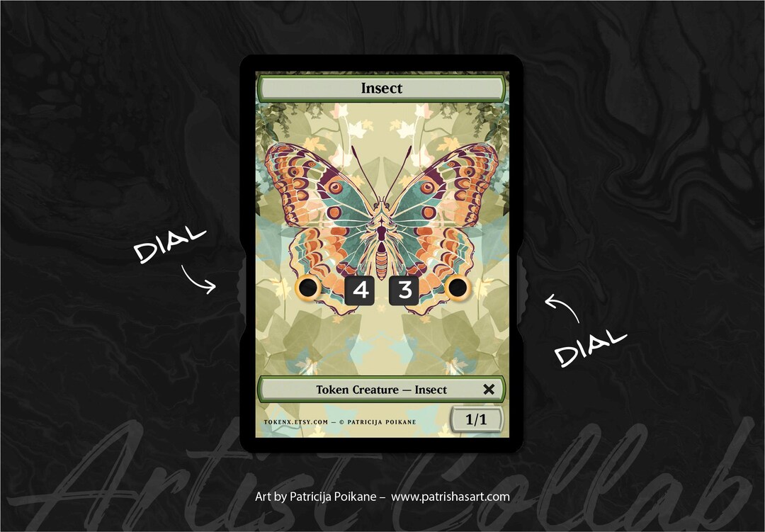 Artist Collab Insect Token With Number Display – Magic the Gathering - Etsy