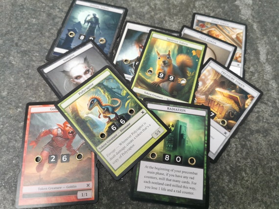 mtg negative counter cards Kraken Logo Positive/Negative Dice Counters for Magic: The Gathering 1 Kraken Dice Torture - Enchantment - Cards