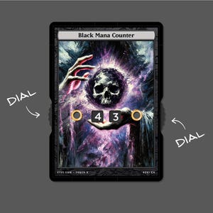 Black Mana Counter with Number Display – Magic the Gathering