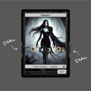 Ficha de vampiro 1/1 con pantalla numérica – Magic: The Gathering