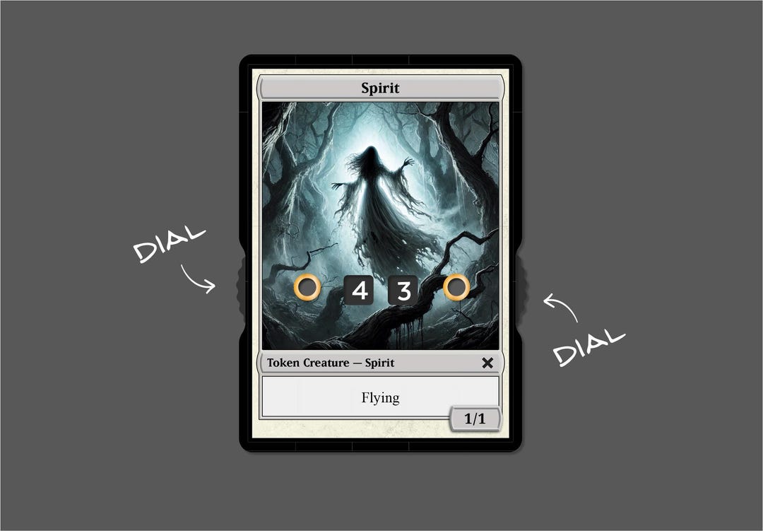 1/1 White Spirit Token With Number Display - Etsy
