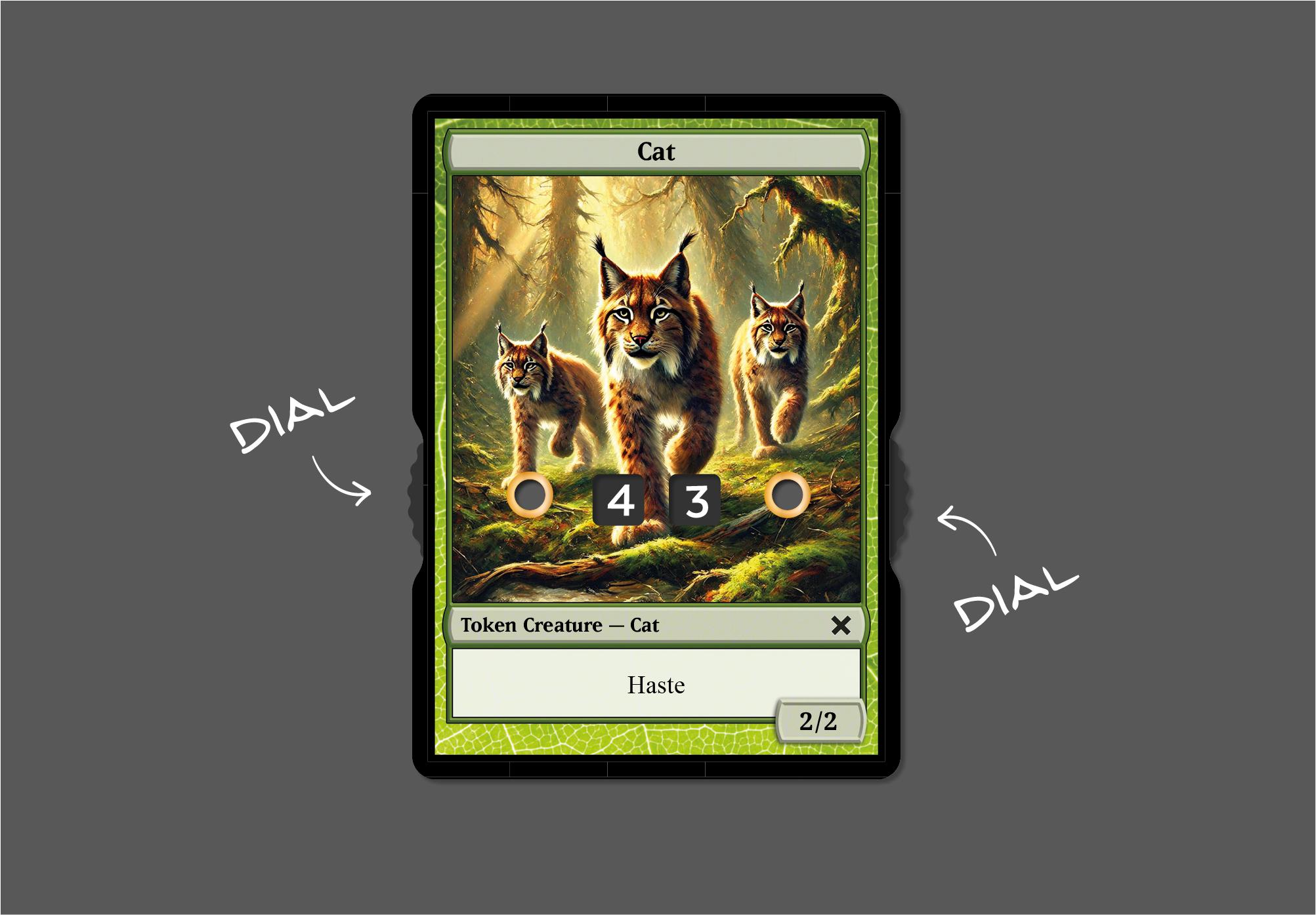 2/2 Cat#2 Haste Token With Number Display  Magic the Gathering - Etsy