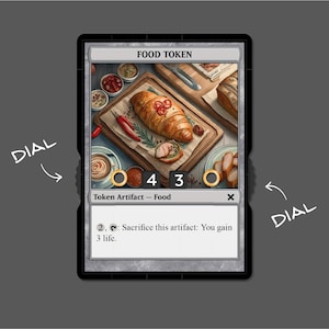 MTG Food Token met nummerweergave