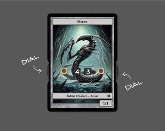 Ficha de Prata 1/1 com Mostrador Numérico – Magic the Gathering
