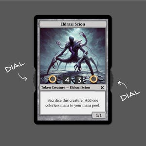 1/1 Eldrazi Scion Token with Number Display – Magic the Gathering