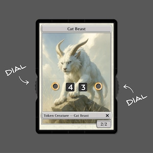 Segnalino Bestia Gatto 2/2 con display numerico – Magic the Gathering