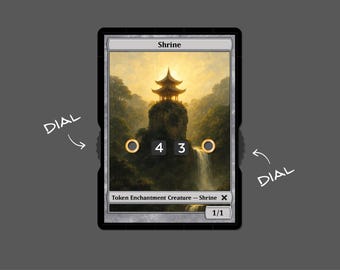 Ficha de Santuário 1/1 com Exibição de Números – Magic the Gathering
