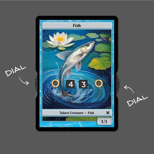 1/1 Fish Token with Number-Display – Magic the Gathering