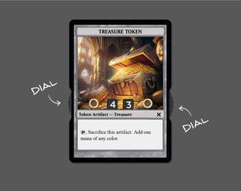 MTG Treasure Token with Number Display