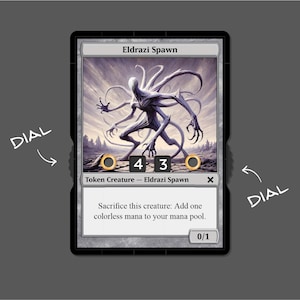 Jeton d'apparition Eldrazi 0/1 avec affichage numérique – Magic the Gathering